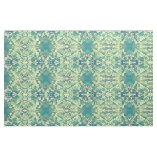 Tissu géométrique vert violet jaune diamant (Fat Quarter)