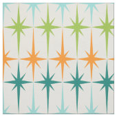 Tissu géométrique vintage de Starbursts (Échantillon)