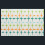 Tissu géométrique vintage de Starbursts<br><div class="desc">Cru. Geometrics. Starbursts. Si vous aimez un quelconque de ces mots, ce rétro tissu géométrique vintage de Starbursts est pour vous. Caractéristiques de conception ce modernes de la moitié du siècle un arrière - plan crème avec des rangées de turquoise, de vert de chaux, d'orange, et de starbursts turquoises. Cette...</div>