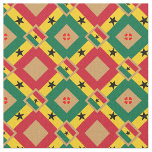 Tissu Ghanian Flag & Ghana Trendy Fabric