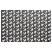 Tissu Ghost Yin Yang Noir et blanc (Yard)