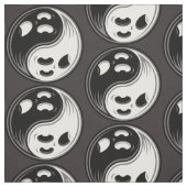 Tissu Ghost Yin Yang Noir et blanc (Échantillon)