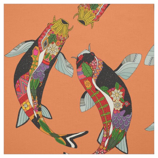 Tissu gingembre de koi (Échantillon)