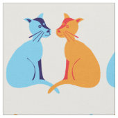 Tissu Ginger cat et blue cat (Fermer)