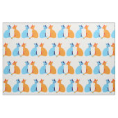 Tissu Ginger cat et blue cat (Fat Quarter)