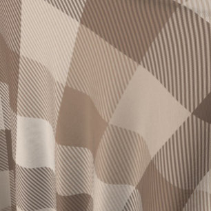 Tissu Gingham à carreaux marron terre neutre