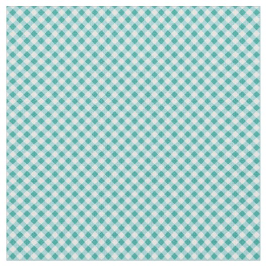 Tissu Gingham blanc aqua (Fermer)
