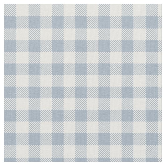 Tissu Gingham Pattern Coastal Checkered White Muted Blue (Fermer)