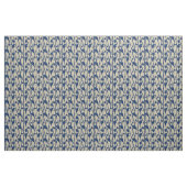 Tissu ginkgo bleu (Fat Quarter)
