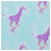 Tissu girafe courante - luci plus foncé (Fermer)