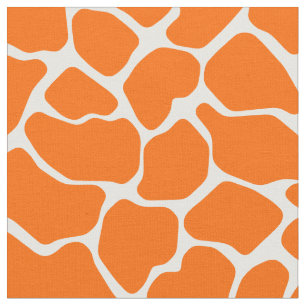 Tissu Girafe de safari de mandarine