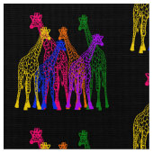 Tissu Girafes colorées (Fermer)