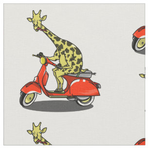 Tissu Giraffe sur un cyclomoteur rétro