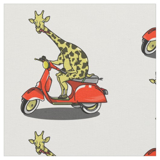 Tissu Giraffe sur un cyclomoteur rétro (Fermer)