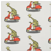Tissu Giraffe sur un cyclomoteur rétro (Échantillon)