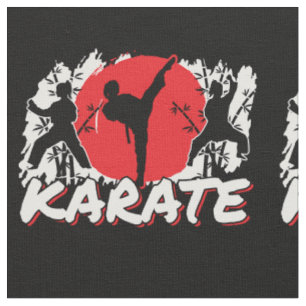Tissu Girls Karate - Thème japonais patriotique Japon