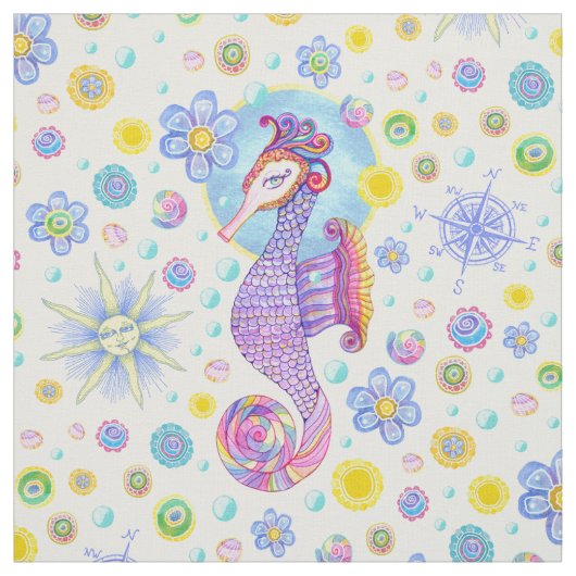 Tissu Girly d'hippocampe (Échantillon)