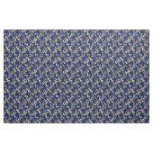 Tissu Glam Gold Hummingbirds Navy Blue Graphic (Yard)