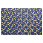 Tissu Glam Gold Hummingbirds Navy Blue Graphic (Fat Quarter)