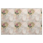 Tissu Glam Steampunk | Rose rose et or Rustique Floral (Yard)