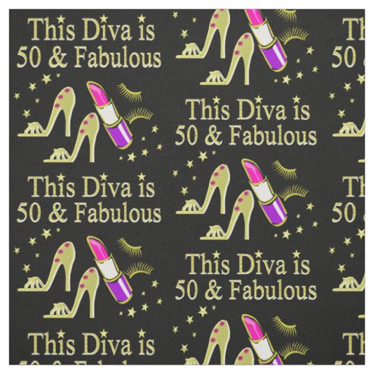 TISSU GLITZY GOLD 50E ANNIVERSAIRE DIVA DESIGN (Échantillon)