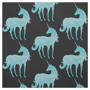 Tissu Glitzy Sparkle Aqua Unicorn