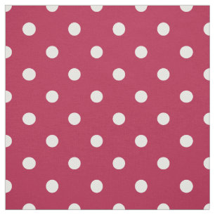 Tissu Gloire Ancienne Points Rouges Blancs