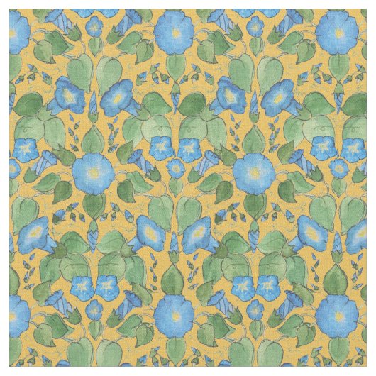 Tissu Gloire de matin bleue faite sur commande sur le (Fermer)