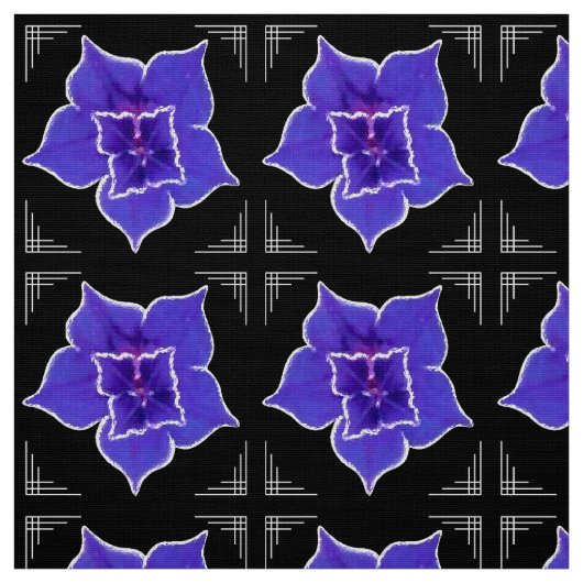 Tissu Gloire de matin de Deco-ish d'art - pourpre sur le (Échantillon)