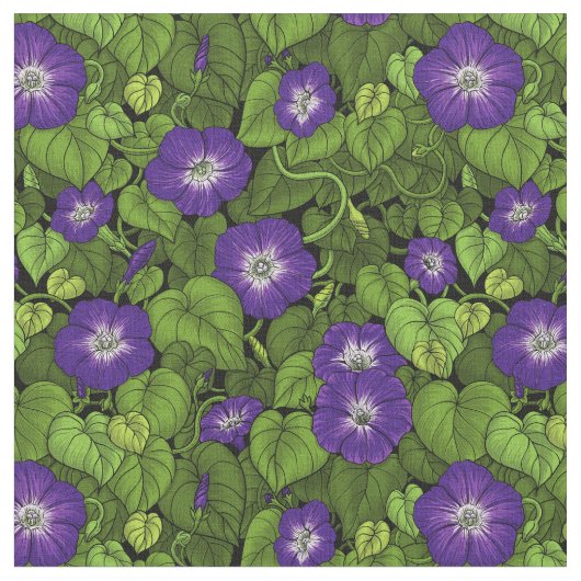 Tissu Gloire du matin en violet et vert (Fermer)