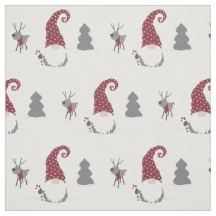 Tissu Gnome et Reindeer Scandinavian Tomte design