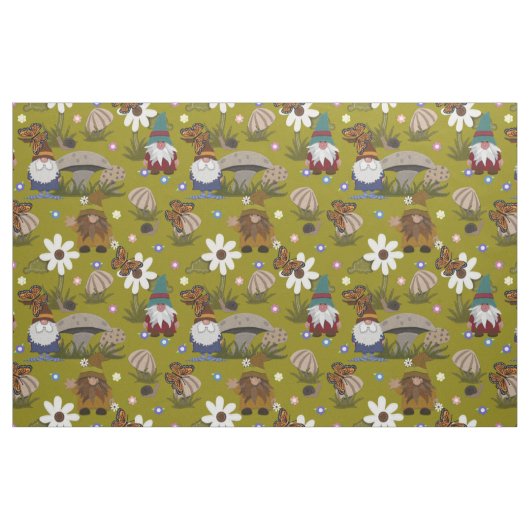 Tissu Gnomes dans la forêt des champignons (Yard)