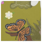 Tissu Gnomes dans la forêt des champignons (Fermer)