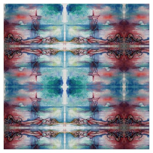 TISSU GNOMON ET DAME DU LAC (Échantillon)