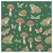 Tissu Goblincore Mushroom Frog Snail Dragonfly Pattern (fermé)