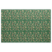 Tissu Goblincore Mushroom Frog Snail Dragonfly Pattern (Fat Quarter)