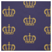 Tissu Gold Crown. Vintage.Bleu (Échantillon)