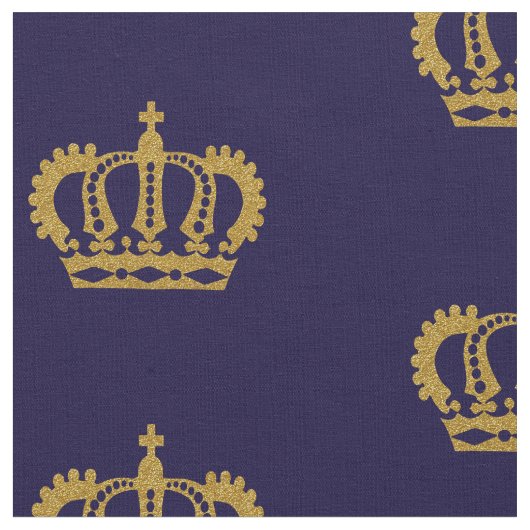 Tissu Gold Crown. Vintage.Bleu (Fermer)
