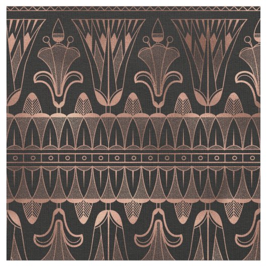 Tissu Gold et Black Art Déco Rose (Fermer)