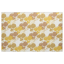 Gold Large Vintage Floral Rose de Victoria Texture