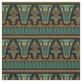 Tissu Gold Turquoise et Art déco noir (Échantillon)