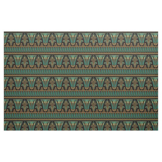 Tissu Gold Turquoise et Art déco noir (Fat Quarter)
