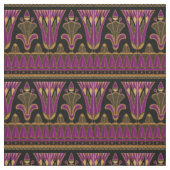 Tissu Gold violet et art déco noir (Échantillon)