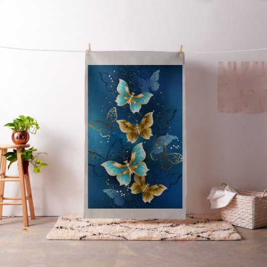 Tissu Golden butterflies (In Situ)