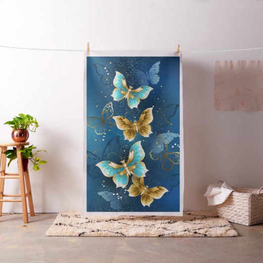 Tissu Golden butterflies (In Situ)