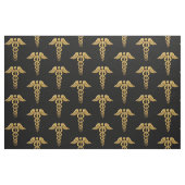 Tissu Golden Double Snake Caduceus (Fat Quarter)
