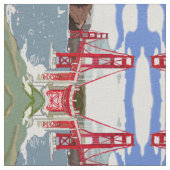 Tissu Golden gate bridge (Détail)