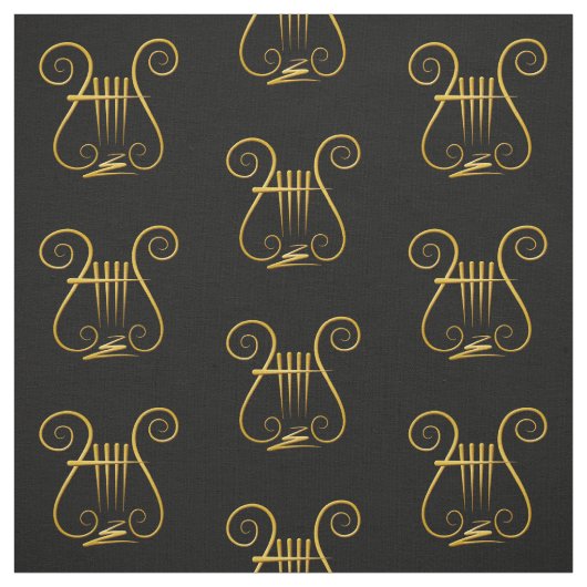 Tissu Golden lyre (Échantillon)