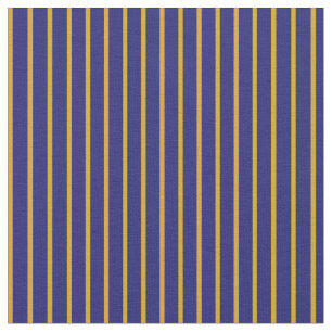 Tissu Goldenrod & Midnight Blue Coloré Motif rayé
