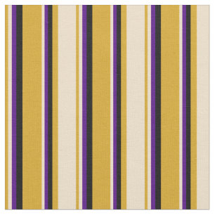 Tissu Goldenrod, Tan, Indigo et Black Lines